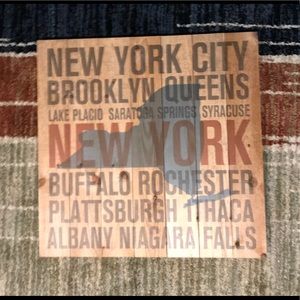 NY Wood Wall Decor